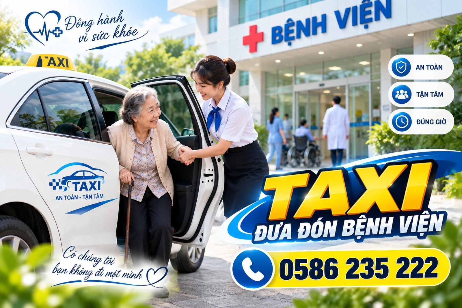 Taxi đưa đón bệnh viện quanh khu vực Tây Ninh